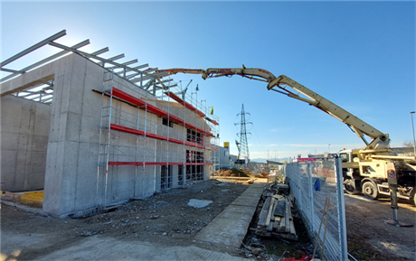 New building in Substation Primskovo for the new 110 kV GIS switchgear